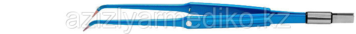 Биполярный пинцет загнутый антипригарный CLEANTips, длина 190 мм, 8 х 1 мм, "евростандарт"