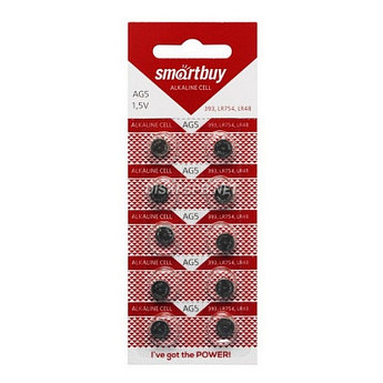 Мини-батарейка Smartbuy AG5 LR754 SR754 (1.5V, набор 10 шт.)