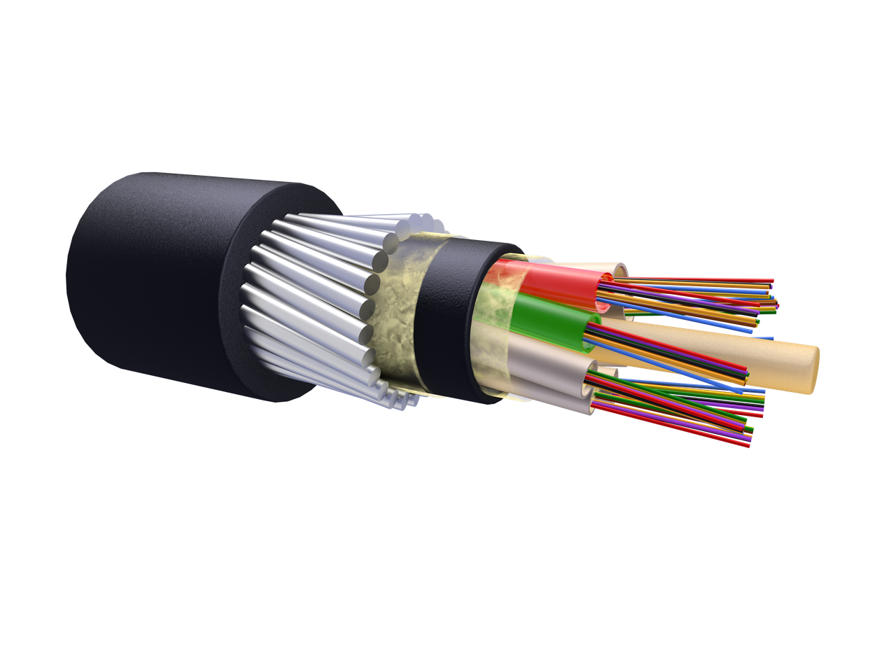 Оптический кабель для прокладки в грунт ОКБ-М4П-А12-8.0 (волокно Corning США), фото 1