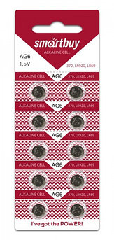 Smartbuy AG6 таблетка LR920 SR920 (1.5V, 10 шт., для часов и игрушек)