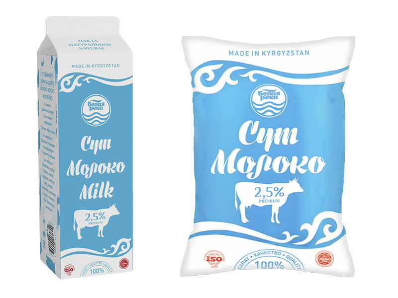 Молоко 2,5% фин-пак 1л: продажа, цена в Алматы. Молоко от "Белая река ...