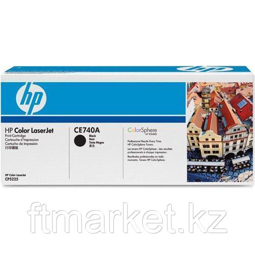 HP CE740A Black Print Cartridge for Color LaserJet CP5225, up to 7000 pages.