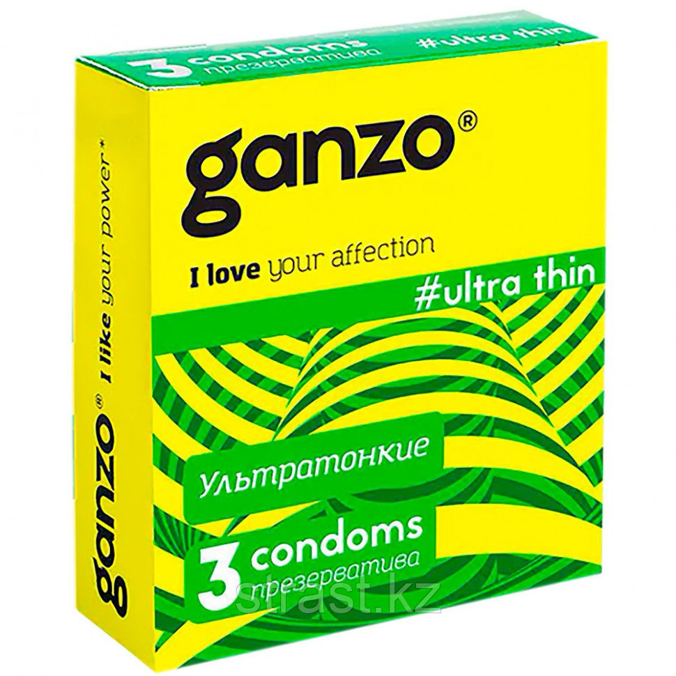 Презервативы Ganzo Ultra Thin ультратонкие (уп.3 шт)