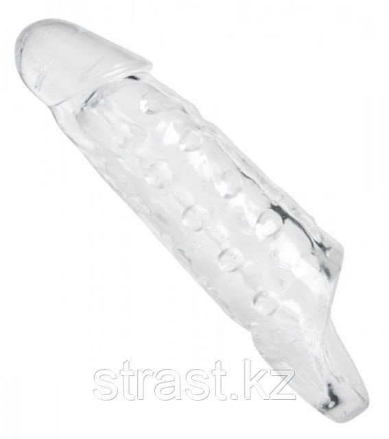 Насадка на пенис с кольцом для мошонки Tom of Finland Clear Smooth Cock Enhancer, 14 см
