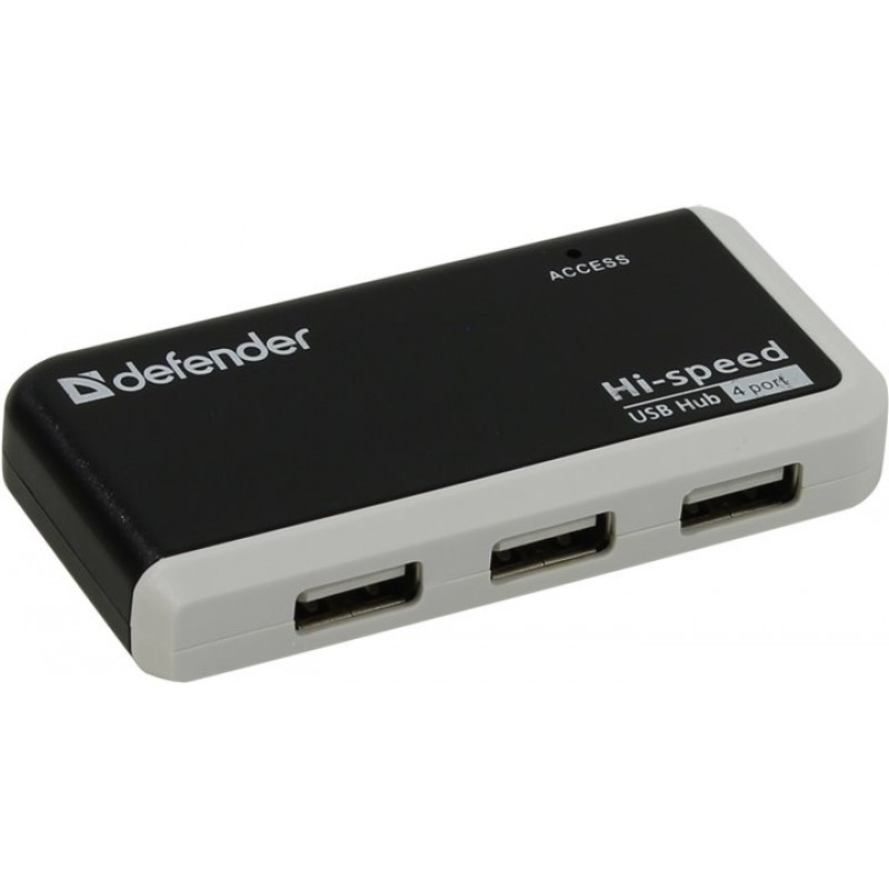 USB HUB Defender Quadro Infix 4-port черный-белый