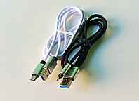 USB Data cable UNION UN-11 microUSB 1,0m без упак. ткань/ металл
