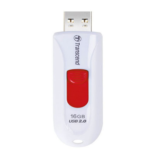 USB - накопитель Transcend JetFlash 590 16 Gb, белый/красный