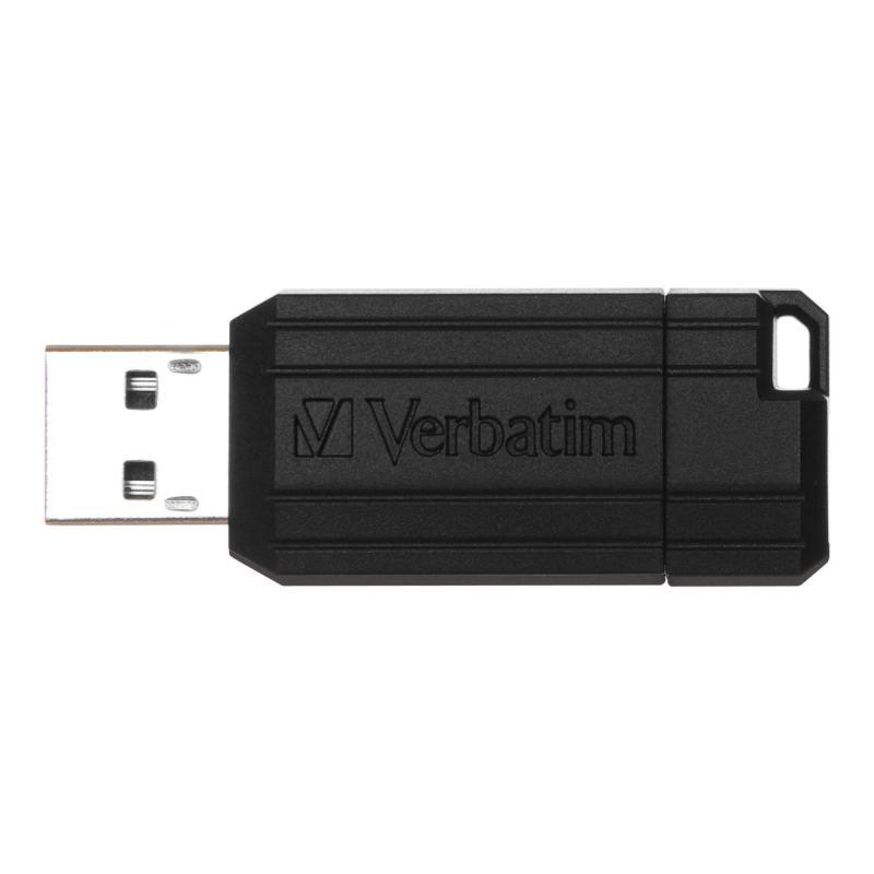 USB накопитель 64Gb Verbatim PinStripe, черный - фото 1 - id-p93120340
