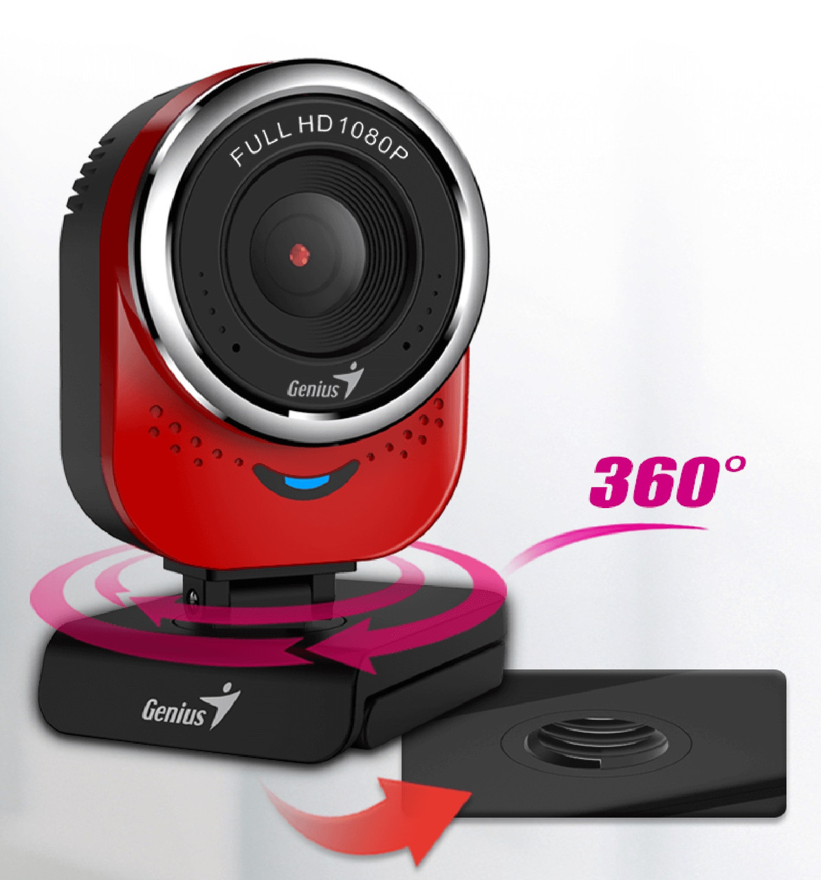 Web-камера Genius QCam 6000, 2.0Mp, FULL HD 1920х1080/30, Красная - фото 2 - id-p93120698