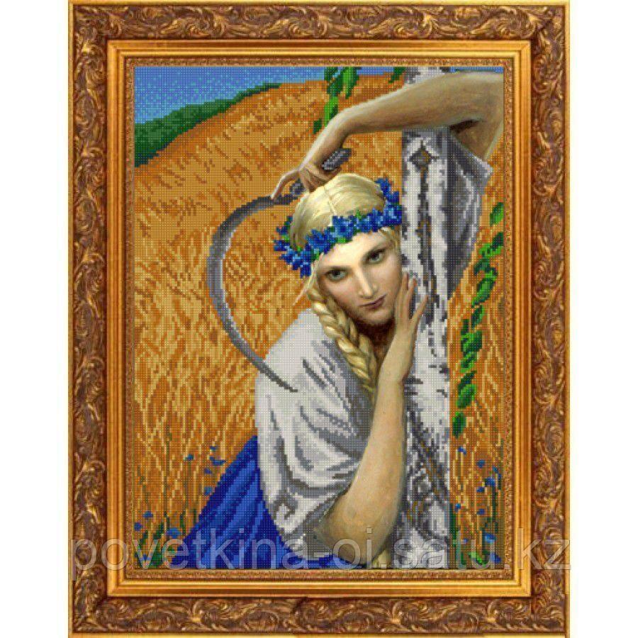 Схема для вышивания бисером "Жница" (К.Васильев) НИК 9773 (с бисером)
