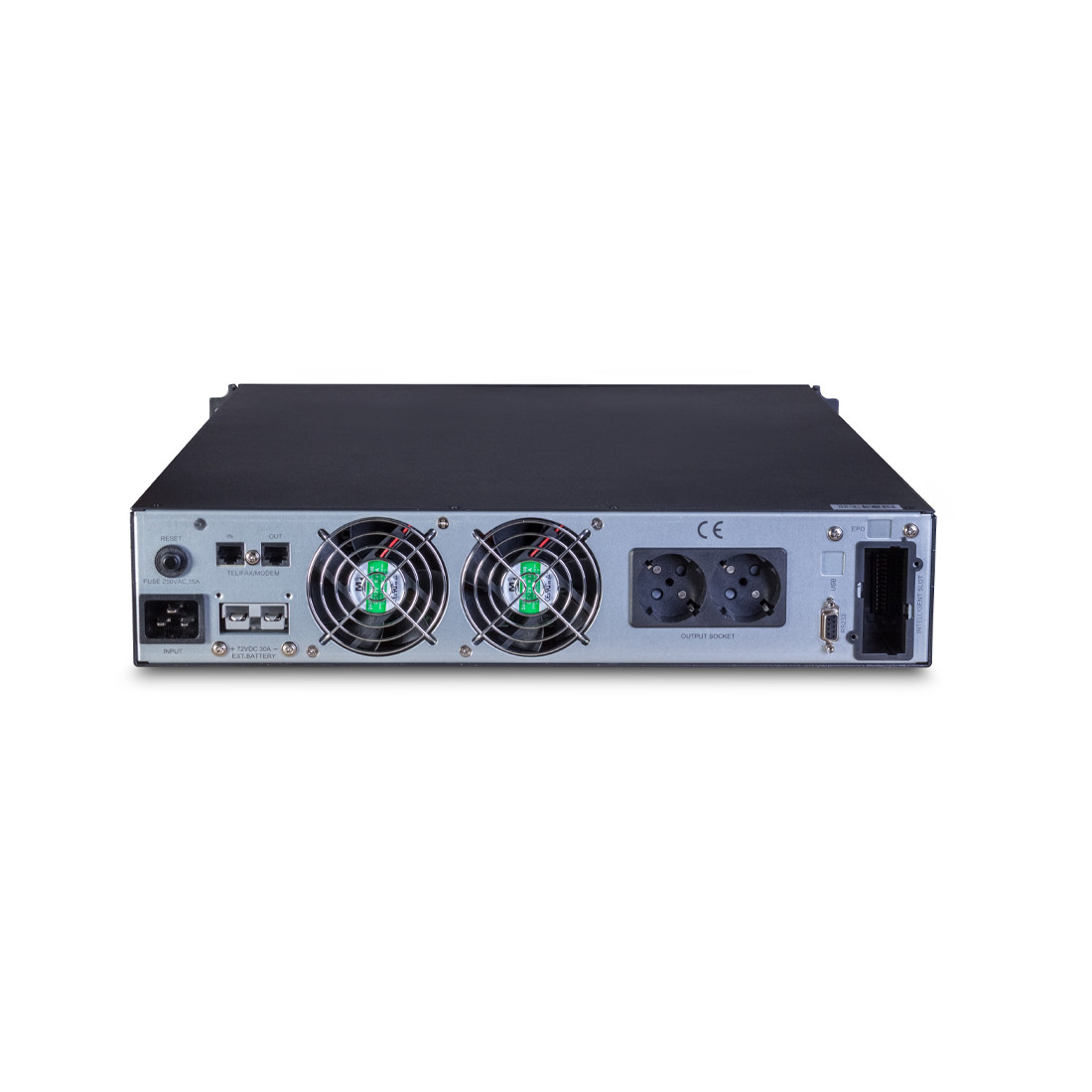 UPS SVC RTS-2KL-LCD, 2000VA, 1800W, 6x12V /7Ah, AVR 110-280V, 2розет., RS-232, 2xRJ45,2U,Black - фото 2 - id-p93140076