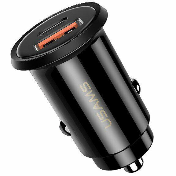 Автомобильное зарядное устройство USB Usams US-CC086 черный - фото 1 - id-p93141128