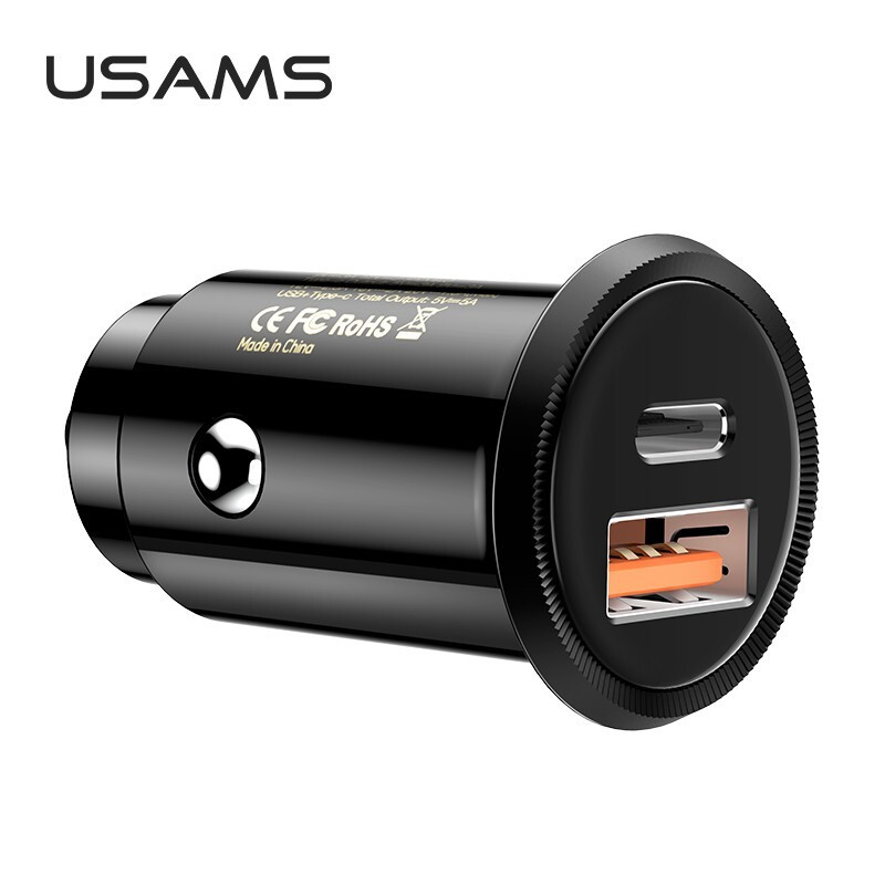Автомобильное зарядное устройство USB Usams US-CC086 черный - фото 2 - id-p93141128