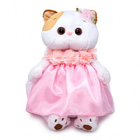 Мягкая игрушка Кошечка Ли-Ли в платье с объемными цветами, 24 см