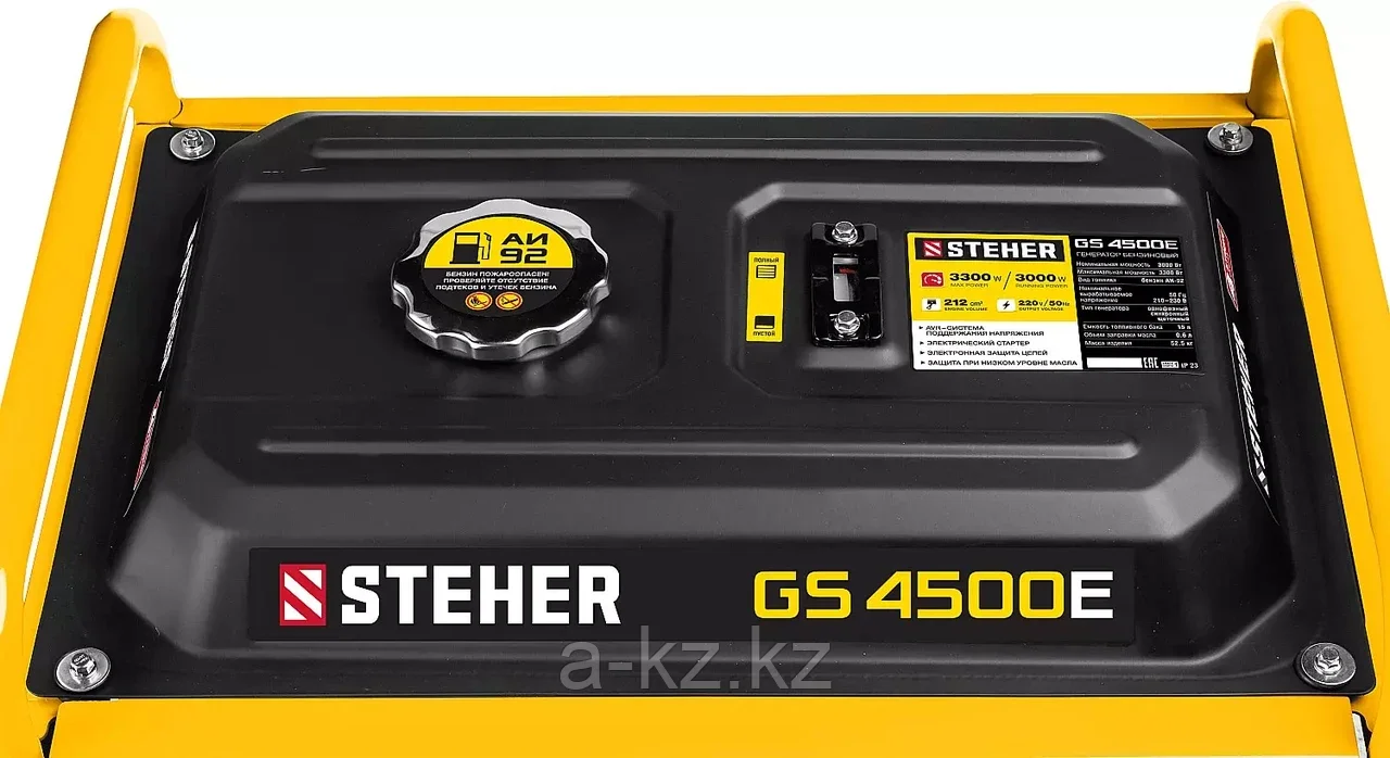GS-4500Е бензиновый генератор с электростартером, 3300 Вт, STEHER - фото 2 - id-p90167792