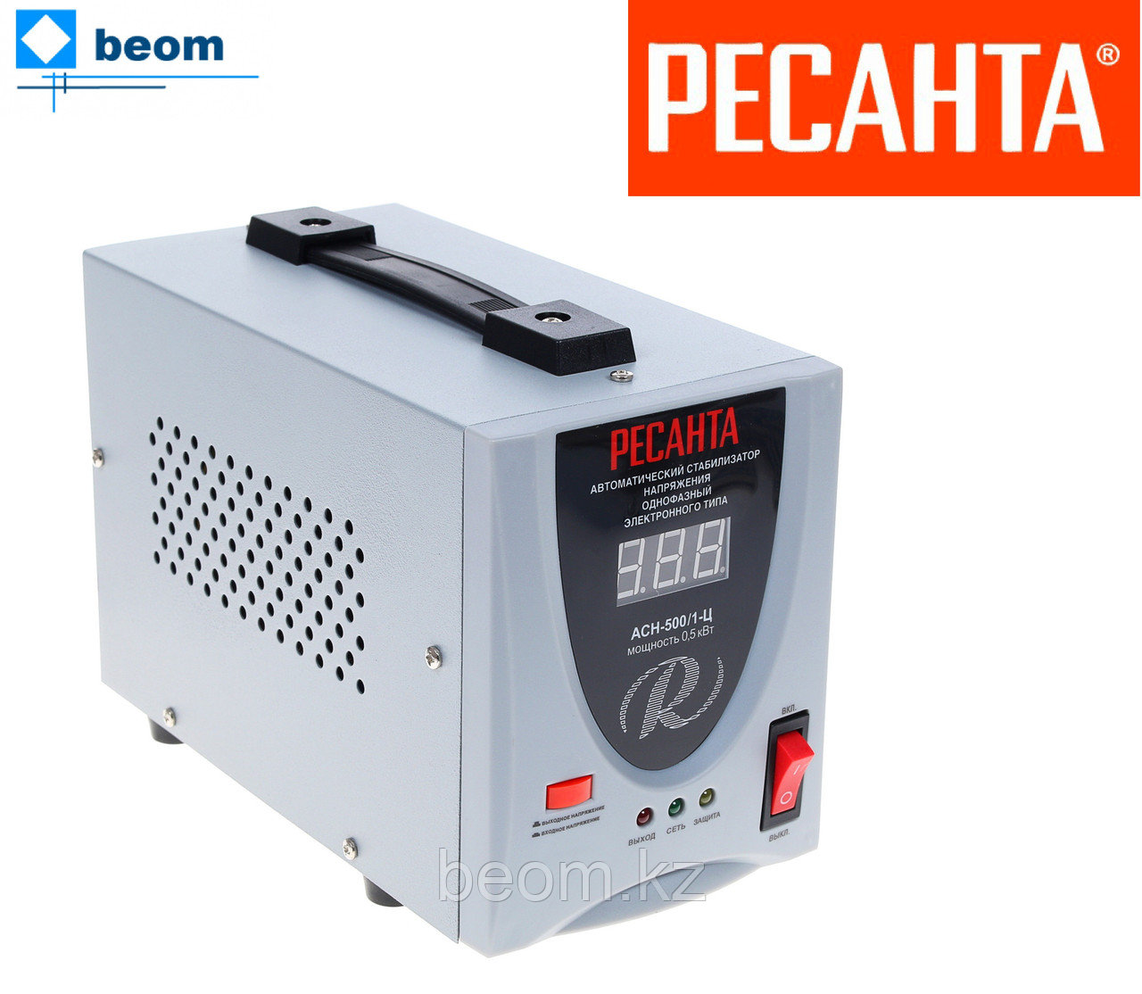 Стабилизатор напряжения электронный (релейный) 500 Вт - Ресанта ACH-500/1-Ц