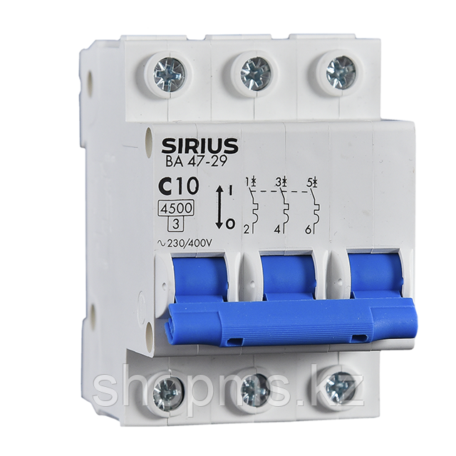 Автоматический выключатель ВА 47-29 3P 25А (С) 4,5 кА Sirius