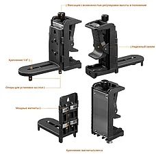 KRAFTOOL LL-3D #3 нивелир лазерный,3х360°, 20м/70м, IP54, точн. +/-0,2 мм/м, держатель, БП, детектор, в кейсе, фото 5