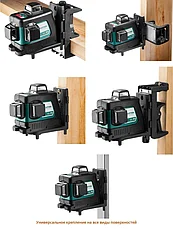 KRAFTOOL LL-3D #3 нивелир лазерный,3х360°, 20м/70м, IP54, точн. +/-0,2 мм/м, держатель, БП, детектор, в кейсе, фото 6