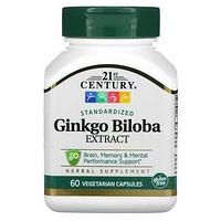 ББҚ Гинкго Билоба сығындысы 60 капсула (Ginkgo Biloba), 21st Century