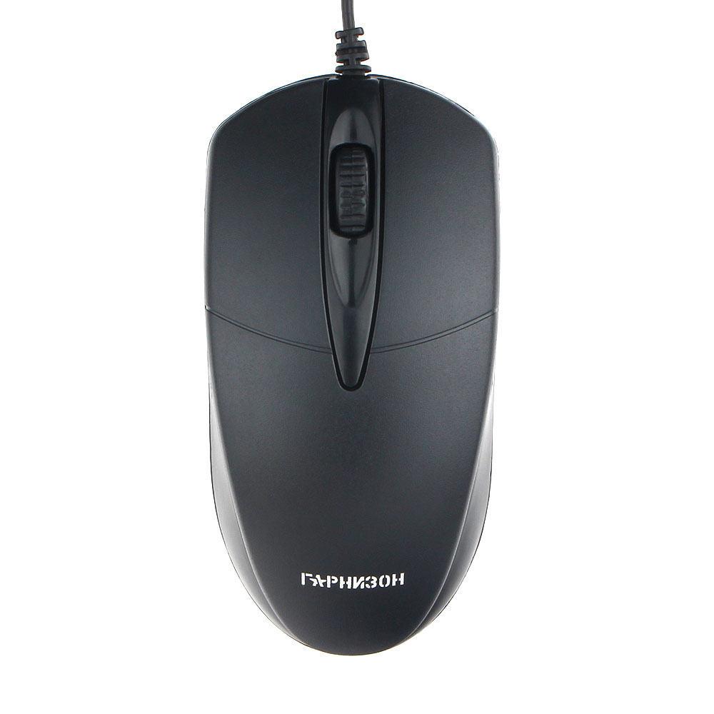 Mouse Гарнизон GM-220, Optical, 1000 dpi, USB, black, фото 1