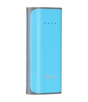 Мобильное зарядное устройство Hoco B21-5200, серый/голубой