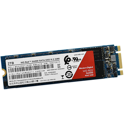 SSD M.2 SATA 2 TB Western Digital Red, WDS200T1R0B, SATA 6Gb/s - фото 1 - id-p93145042