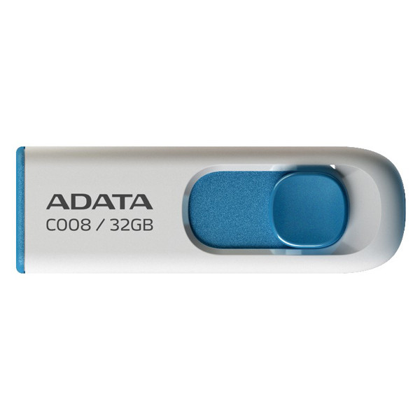 USB flash 32GB ADATA C008, AC008-32G-RWE USB 2.0, white