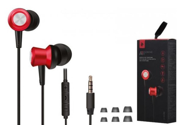 Гарнитура 2E A1 ErgonomicFit, 20Hz-20kHz, 16 Om, 115dB, mic 75Hz-16kHz, 1.2m, Red