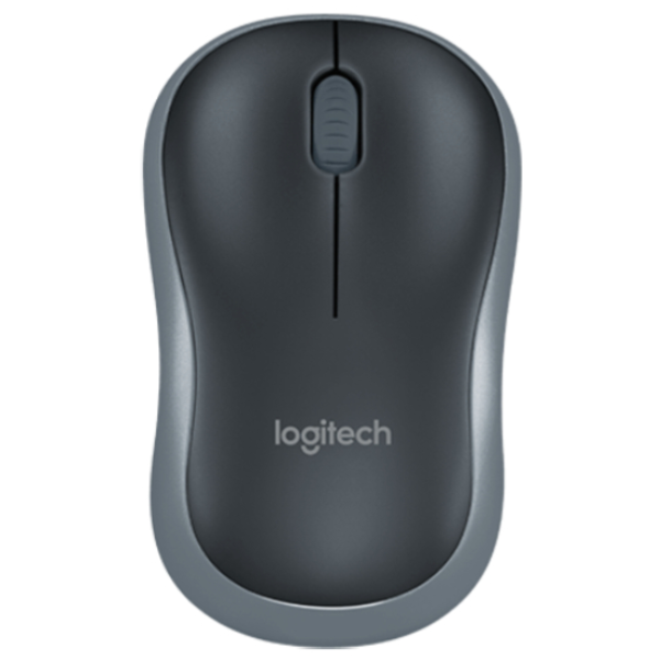 Mouse Logitech M185 Wireless, optical, 1AA, USB nano-receiver, [910-002238], swift grey, фото 1