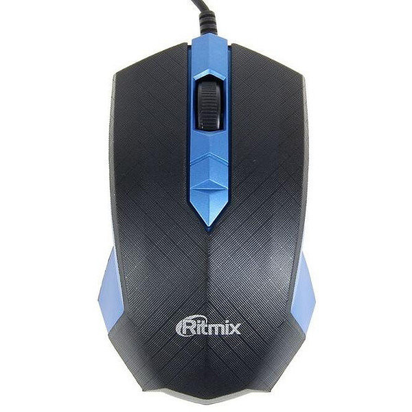 Mouse Ritmix ROM-202, optical, 2+1 buttons, USB, 800dpi, blue, фото 1