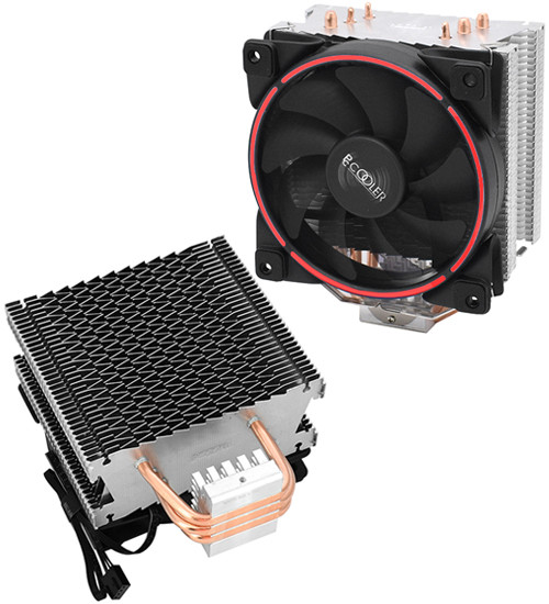 Cooler PCCooler, for S1200/115x/775/AMD, GI-X3R V2, 1000-1800rpm, 125W, Red LED - фото 1 - id-p93147194