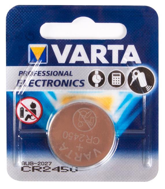 Батарейка Varta CR2450, lithium, 3V/560mAh, 1pc pack
