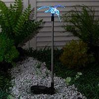 Садовый светильник Uniel Colibri на солнечной батарее, 13 × 76 × 8 см, свечение мульти (RGB)