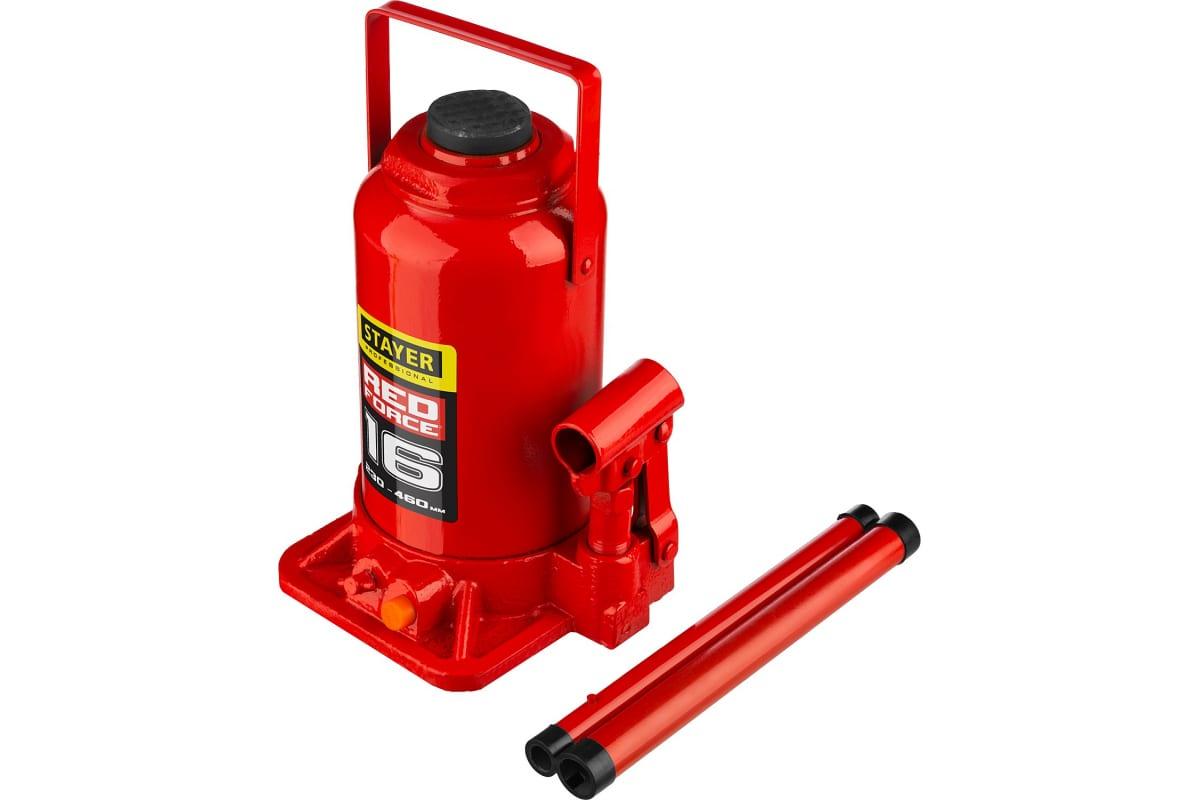 Гидравлический бутылочный домкрат STAYER RED FORCE, 16т, 230-460 мм, 43160-16 - фото 6 - id-p93151810