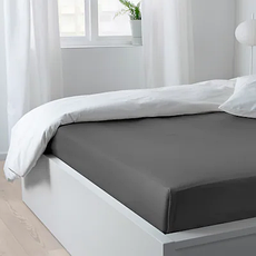 Простыня НАТТЭСМИН темно-серый, 240x260 см ИКЕА, IKEA, фото 3