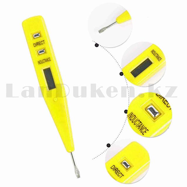 Otvertka indikator napryazheniya 140 sm, 220-250 V, profilirovannaya rukoyatka, prozrachnaya Отвертка индикатор напряжения 140 см, 220-250 В, профилированная рукоятка, прозрачная