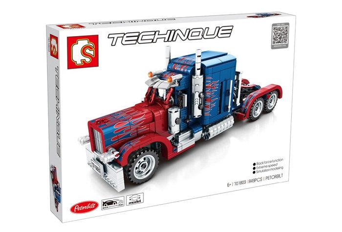 Конструктор 701803 Грузовик Peterbilt, 849 дет. (Аналог LEGO Оптимус)