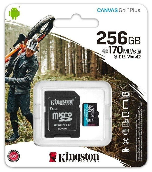 Карта памяти microSD 256GB Kingston SDCG3/256GB - фото 3 - id-p93154324