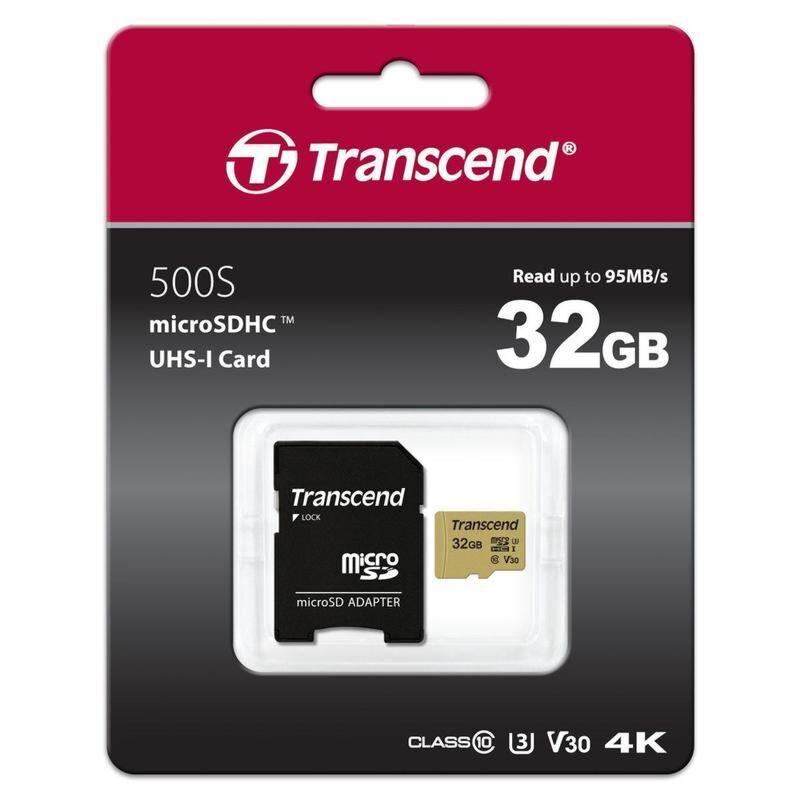 Карта памяти Micro SDHC 32Gb Transcend, Class 10 UHS-I U3