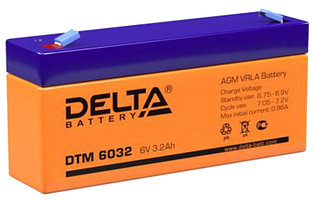 Аккумулятор Delta DTM 6032 (6В, 3,2Ач)