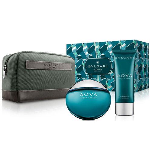Bvlgari Aqva Pour Homme Gift Set edt 100ml + after shave 100ml + pouch