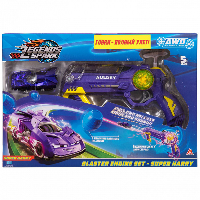 Легенды Спарка. Игр.наб. супербластер+машина Гарри.TM Legends of Spark
