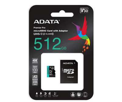 Карта памяти Micro SDXС ADATA Premier Pro 512Gb