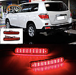 Задние вставки в бампер LED на Toyota Highlander 2011-13