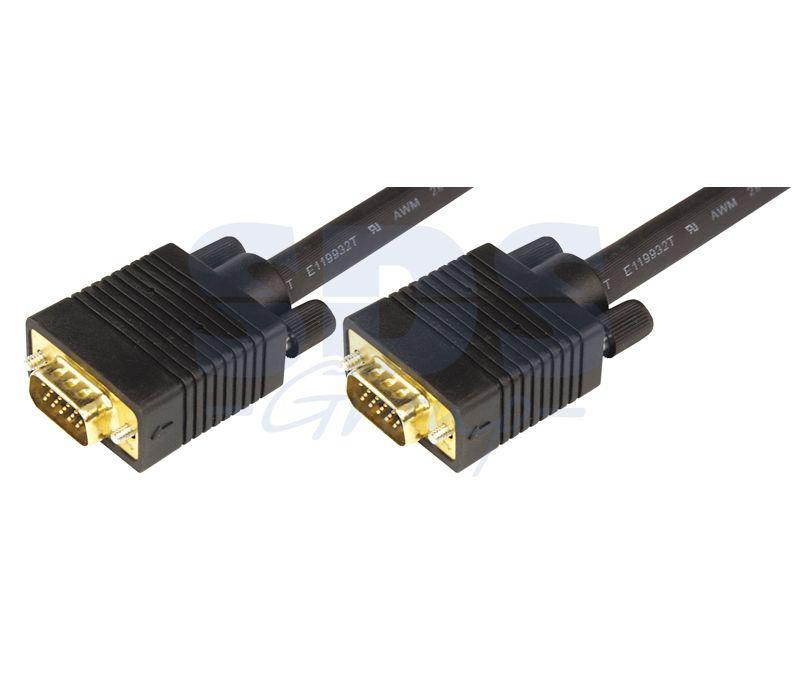 Шнур 17-5506 VGA plug - VGA plug 5м Gold с ферритами Rexant