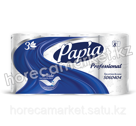 Туалетная бумага Papia Professional - 7 пачек по 8 рулонов, фото 2