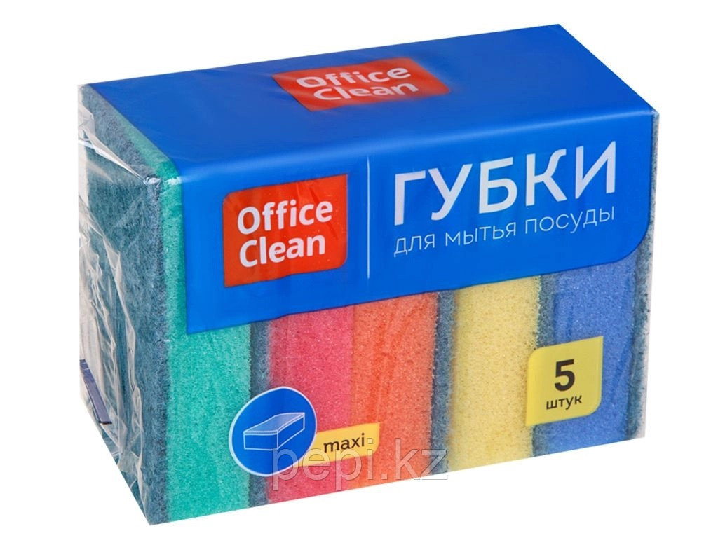 Губка для мытья посуды  OfficeClean "Maxi", 5 штук