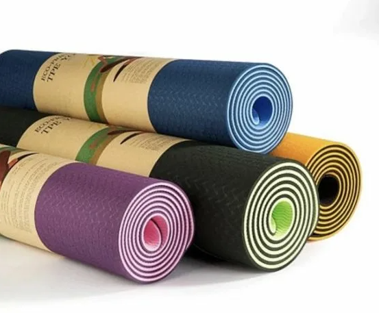 Экологичный коврик для йоги и фитнеса из термополиуретана 8 мм, TPE - фото 2 - id-p93185682