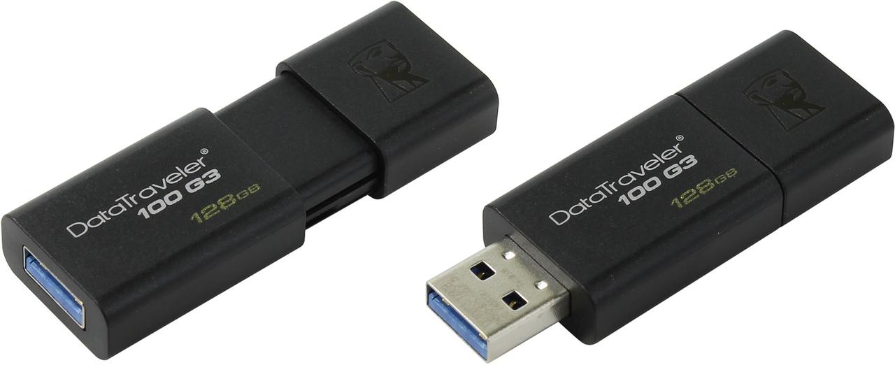 USB-накопитель 128Gb Kingston DataTraveler 100 G3, черный